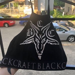 Blackcraft Baphomet Halter Crop Top